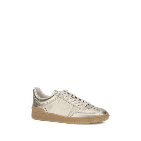 Valentino Garavani Gold Calf Leather Bos Taurus Low Top Sneakers Valentino Garavani