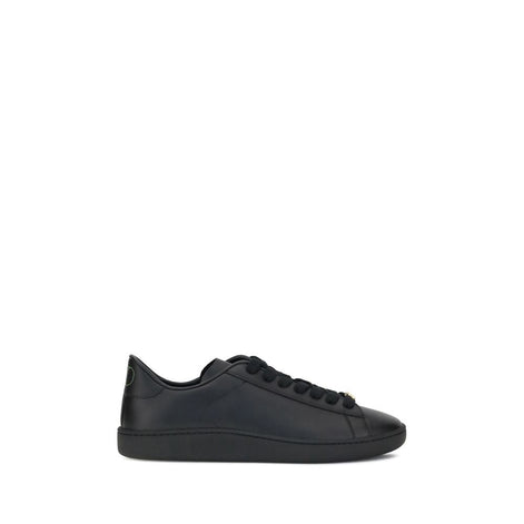 Valentino Garavani Black Calf Leather Bos Taurus Low Top Sneakers Valentino Garavani