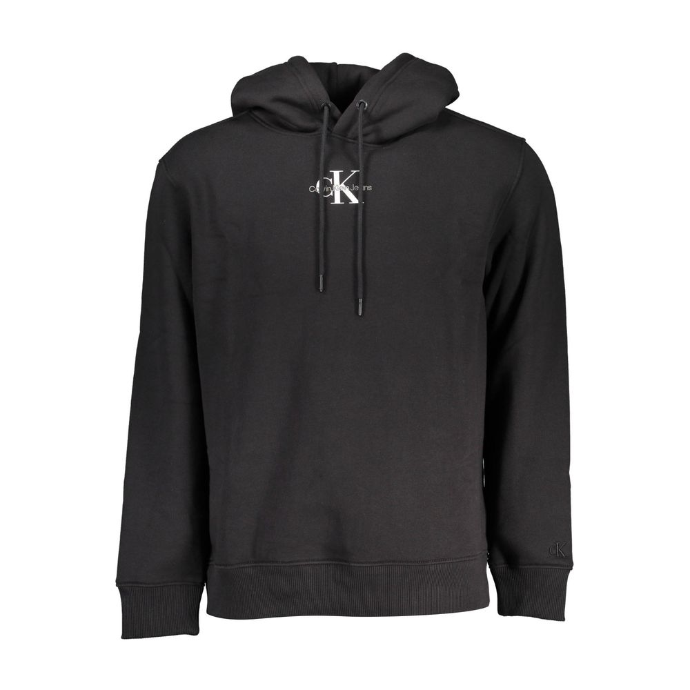 Calvin Klein Black Cotton Men's Sweater Hoodie Calvin Klein