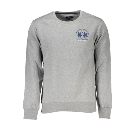 La Martina Grigio Cotton Men Sweatshirt La Martina