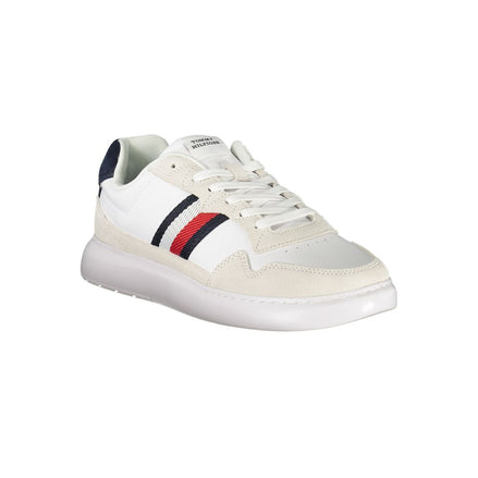 Tommy Hilfiger White Leather Men Sneaker Tommy Hilfiger