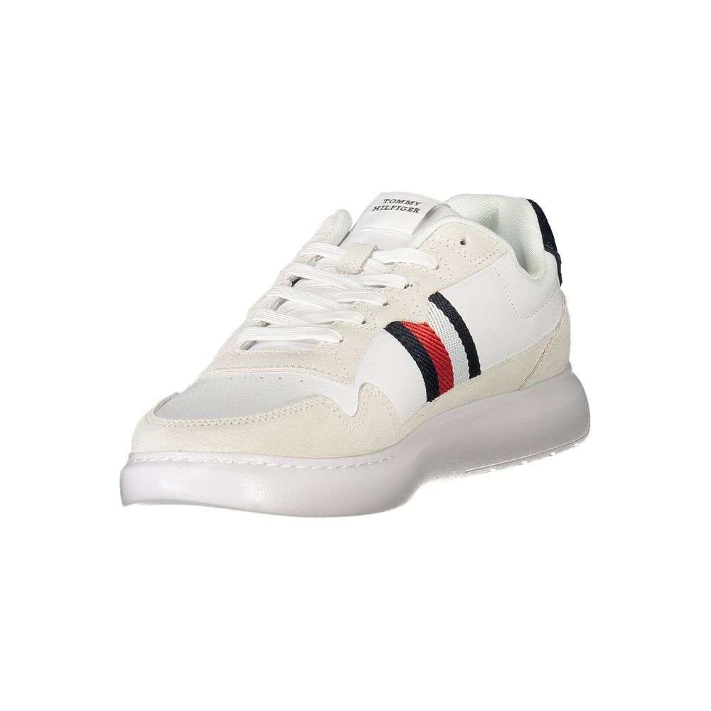 Tommy Hilfiger White Leather Men Sneaker Tommy Hilfiger