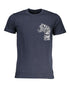 Cavalli Class Blu Cotton Men T-Shirt Cavalli Class