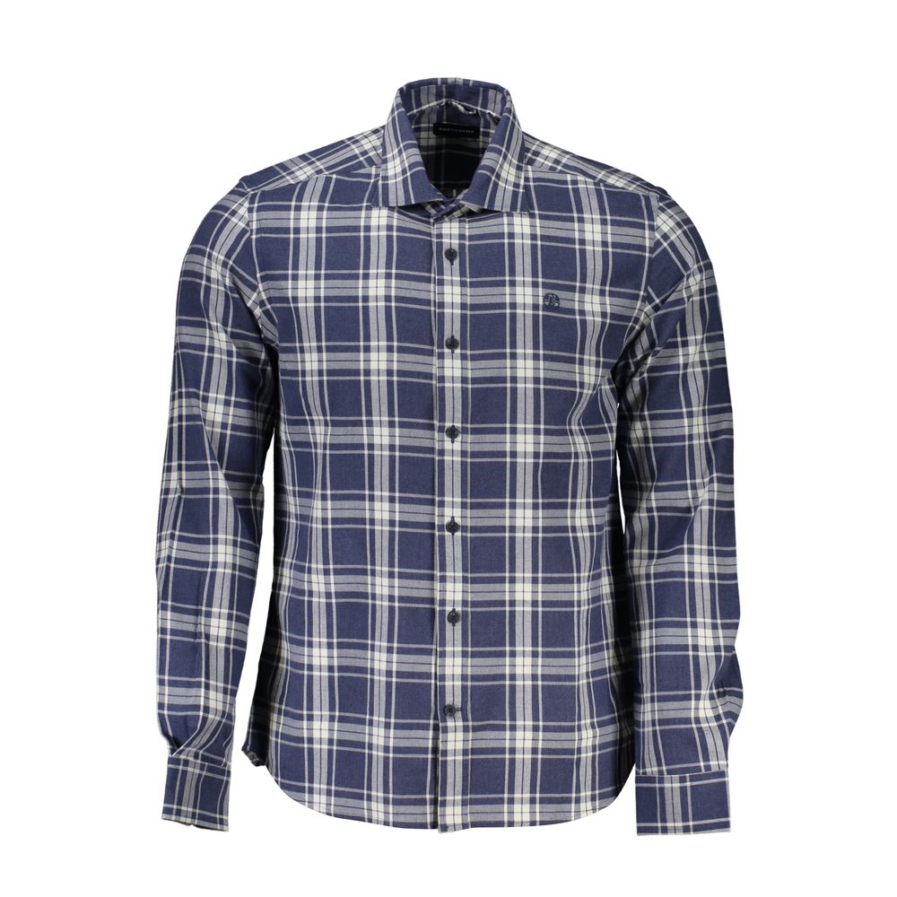 North Sails Blue Cotton Men Shirt North Sails