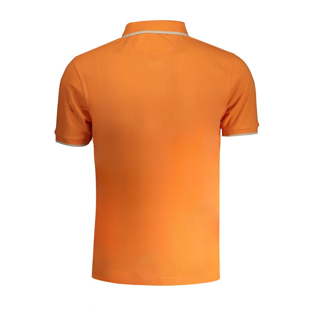 La Martina Arancione Cotton Men Polo Shirt La Martina
