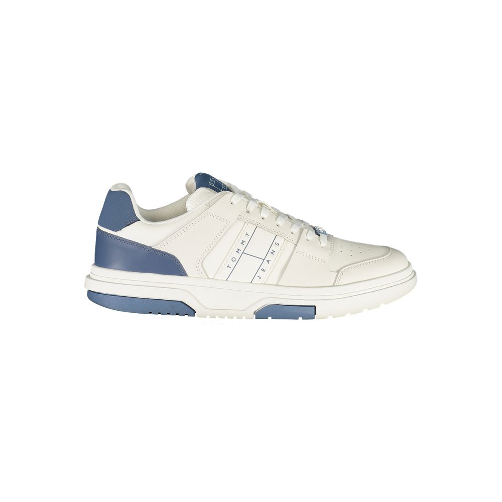 Tommy Hilfiger White Leather Men Sneaker Tommy Hilfiger
