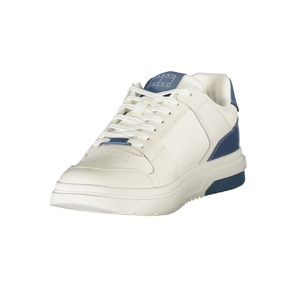Tommy Hilfiger White Leather Men Sneaker Tommy Hilfiger
