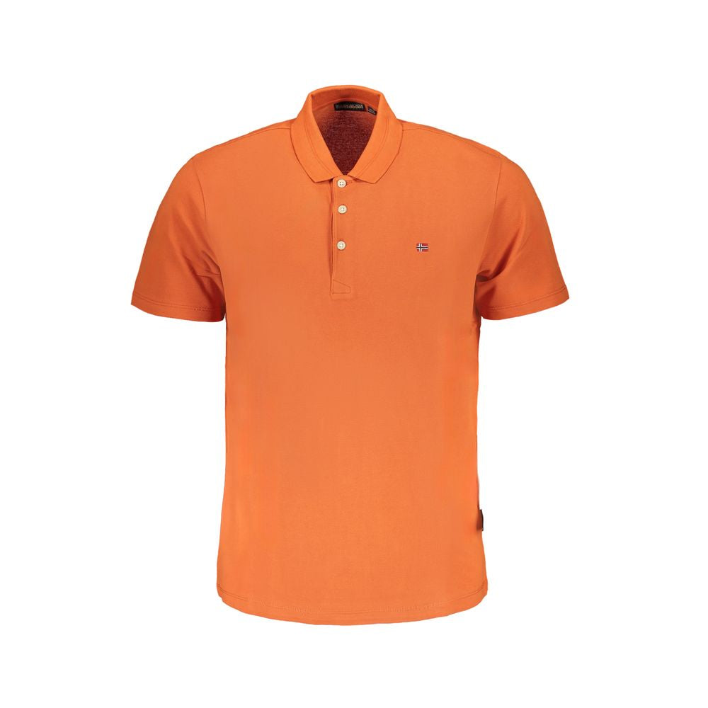 Napapijri Arancione Cotton Men Polo Napapijri
