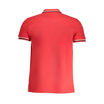 Cavalli Class Red Cotton Men Polo Shirt Cavalli Class