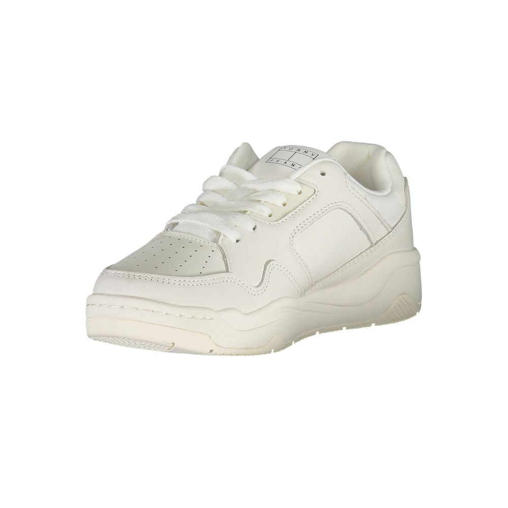 Tommy Hilfiger White Polyester Sneaker Tommy Hilfiger
