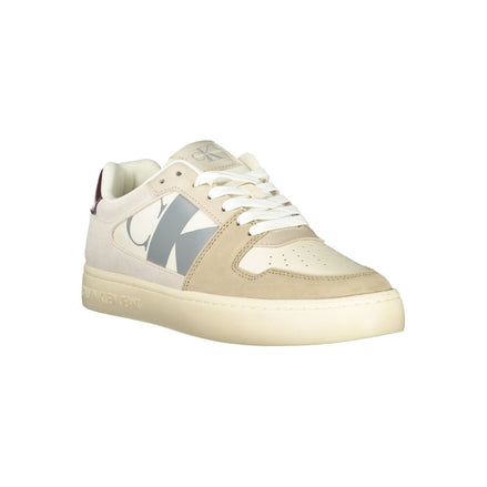 Calvin Klein Beige Polyester Men Sneaker Calvin Klein