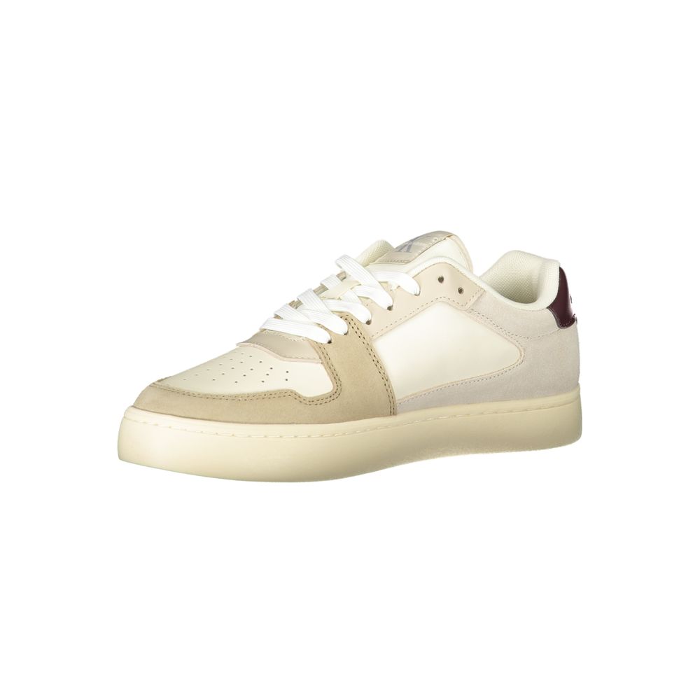 Calvin Klein Beige Polyester Men Sneaker Calvin Klein