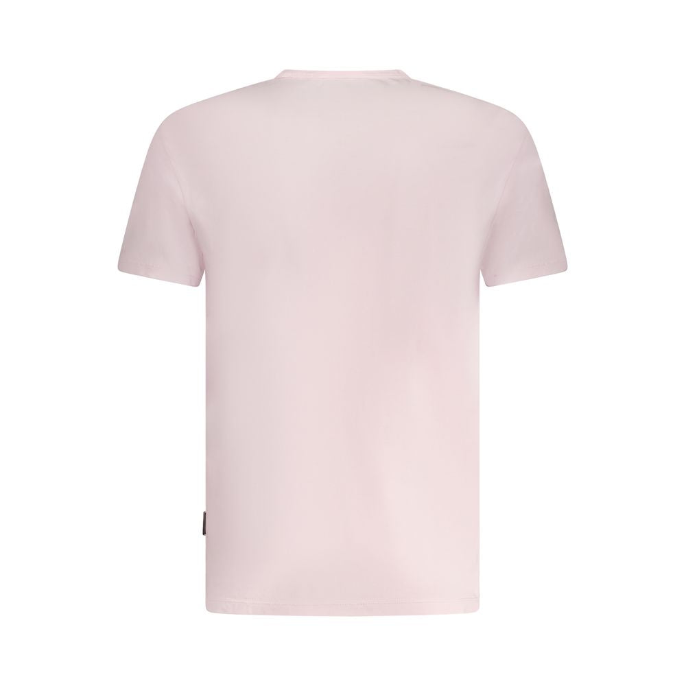 Napapijri Pink Cotton Men T-Shirt Napapijri