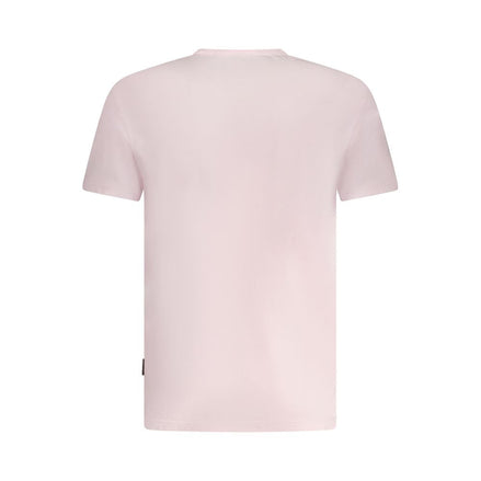 Napapijri Pink Cotton Men T-Shirt Napapijri
