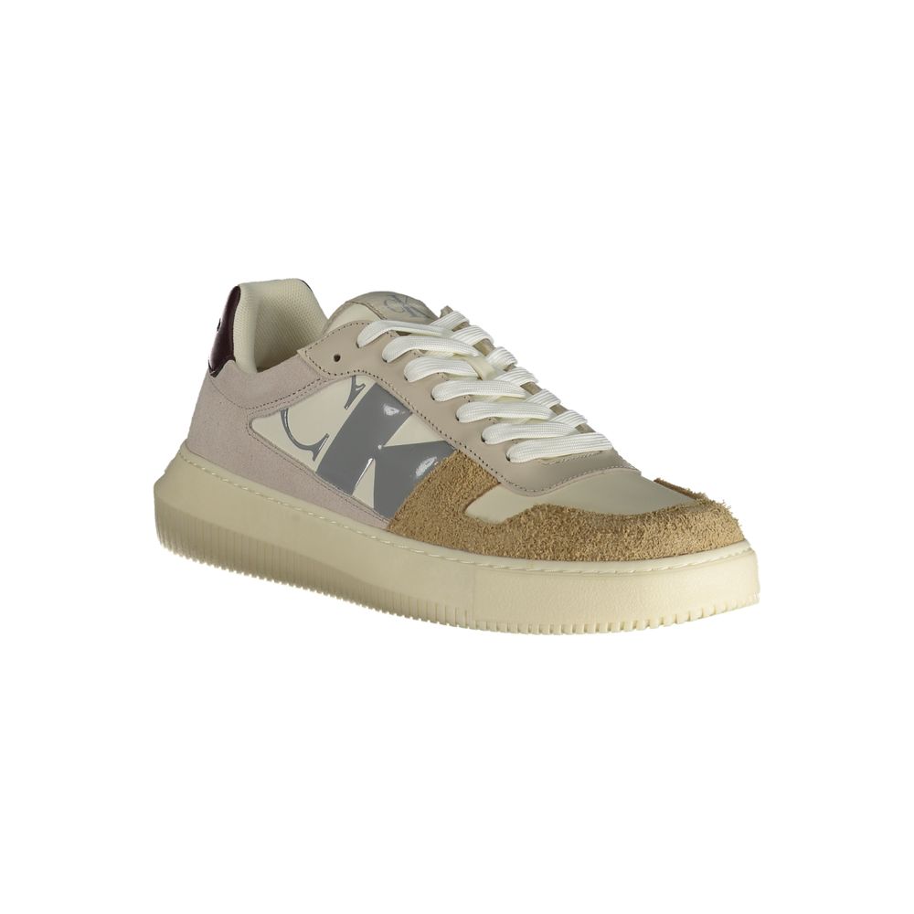 Calvin Klein Beige Polyester Athletic Sneakers Calvin Klein