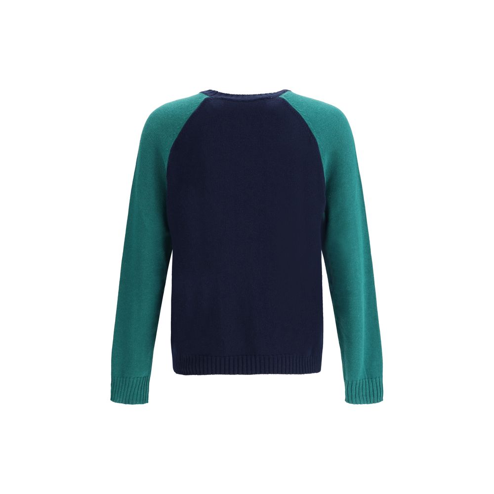 Valentino Blue Fleece Wool Sweatshirt Valentino