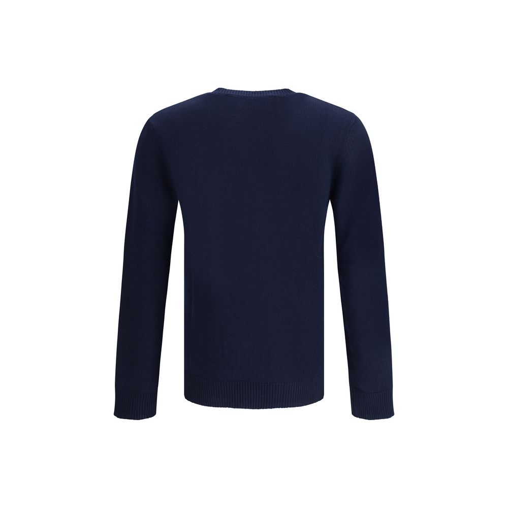Valentino Blue Fleece Wool Sweatshirt Valentino