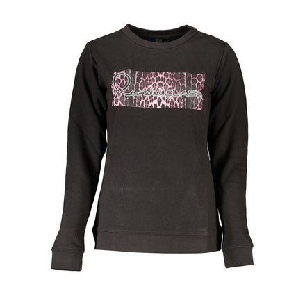 Cavalli Class Black Cotton Women Sweatshirt Cavalli Class