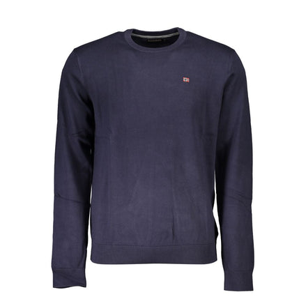 Napapijri Blue Cotton Men Sweater Napapijri
