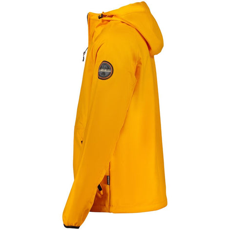 Napapijri Orange Recycled Polyester Men Jacket Napapijri