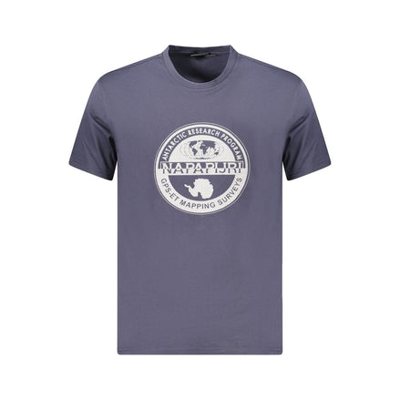 Napapijri Blue Cotton Men T-Shirt Napapijri