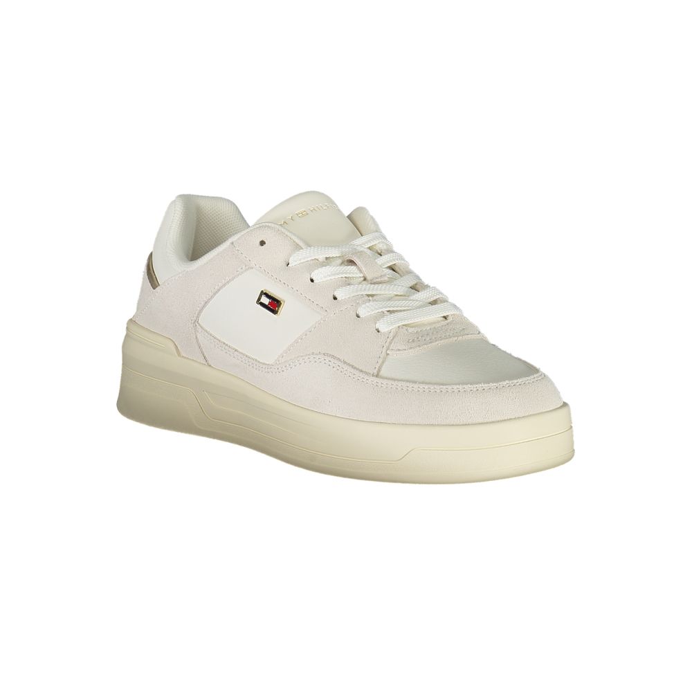Tommy Hilfiger White Leather Women Sneaker Tommy Hilfiger