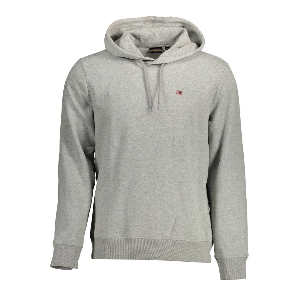 Napapijri Gray Cotton Men's Hoodie Napapijri