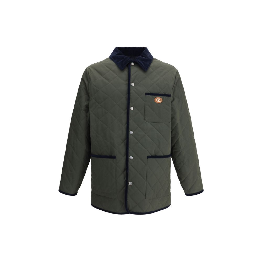 Valentino Green Polyamide Coat Valentino