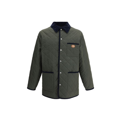 Valentino Green Polyamide Coat Valentino