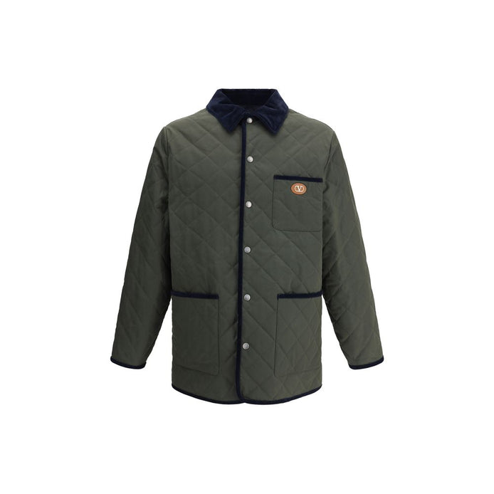 Valentino Green Polyamide Coat Valentino