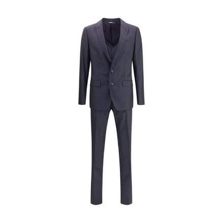 Dolce & Gabbana Black Fleece Wool Two-Piece Suit Dolce & Gabbana