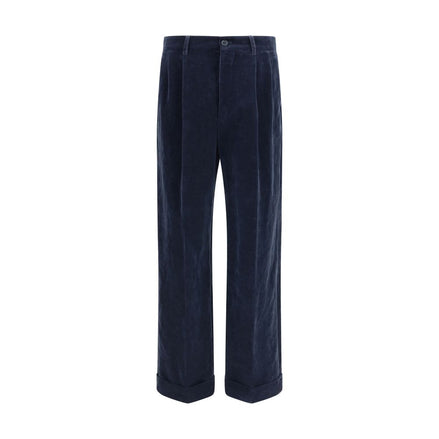 Valentino Blue Cotton Pants Valentino