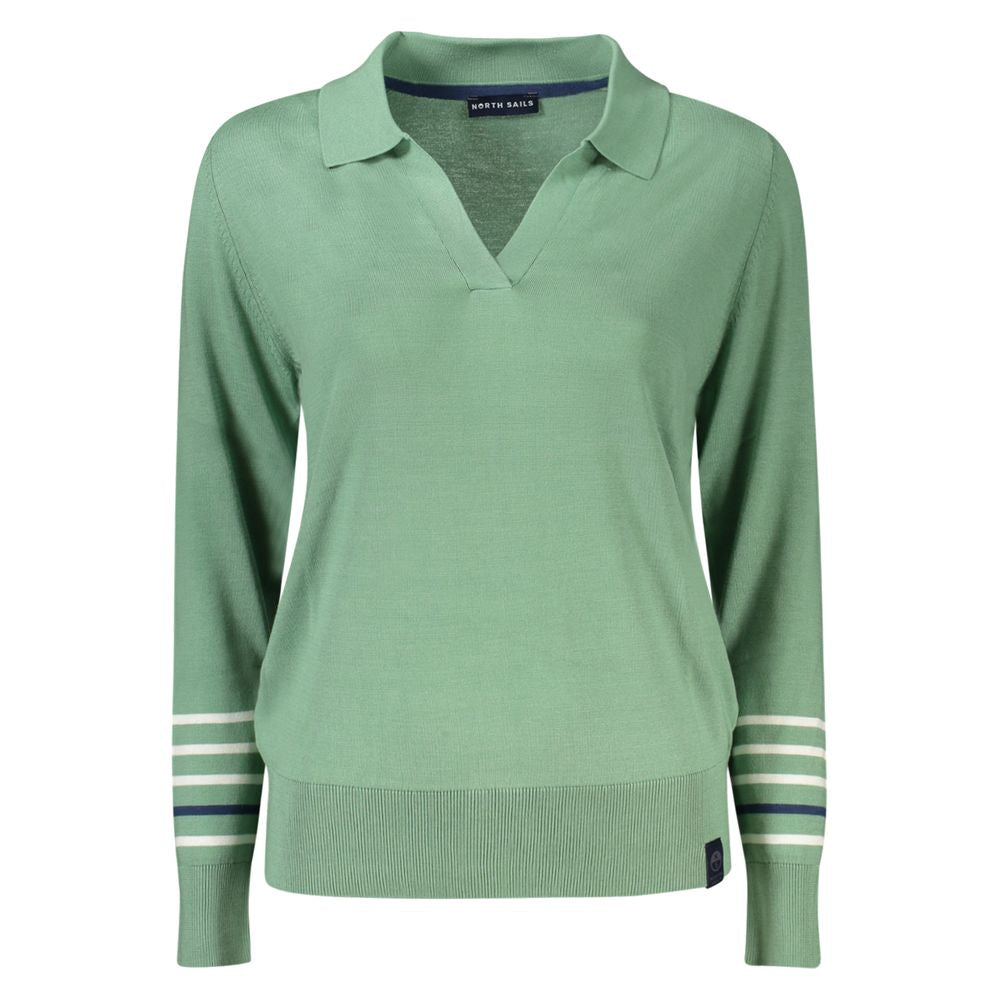 North Sails Green Cotton Women Sweater North Sails