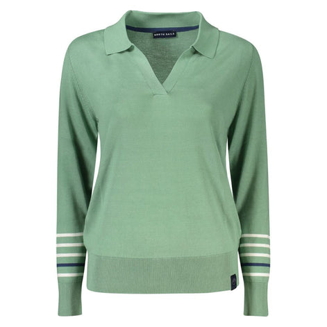 North Sails Green Cotton Women Sweater North Sails