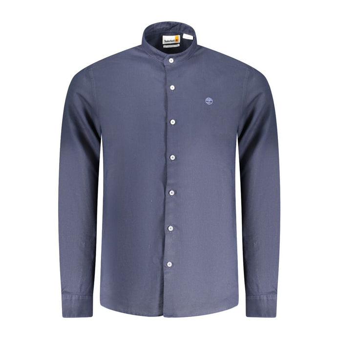 Timberland Blue Linen Men Shirt Timberland