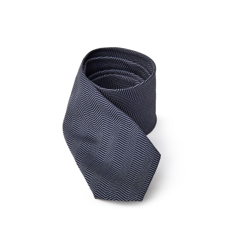Jil Sander Blue Silk Tie Jil Sander