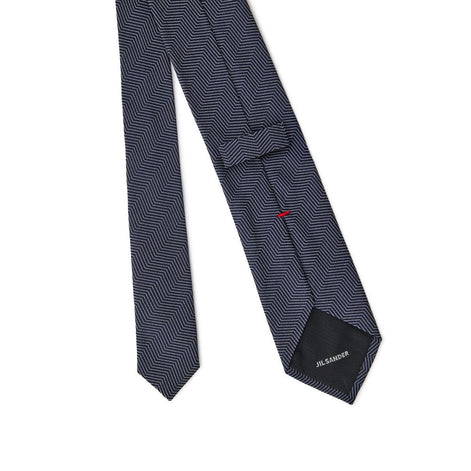 Jil Sander Blue Silk Tie Jil Sander
