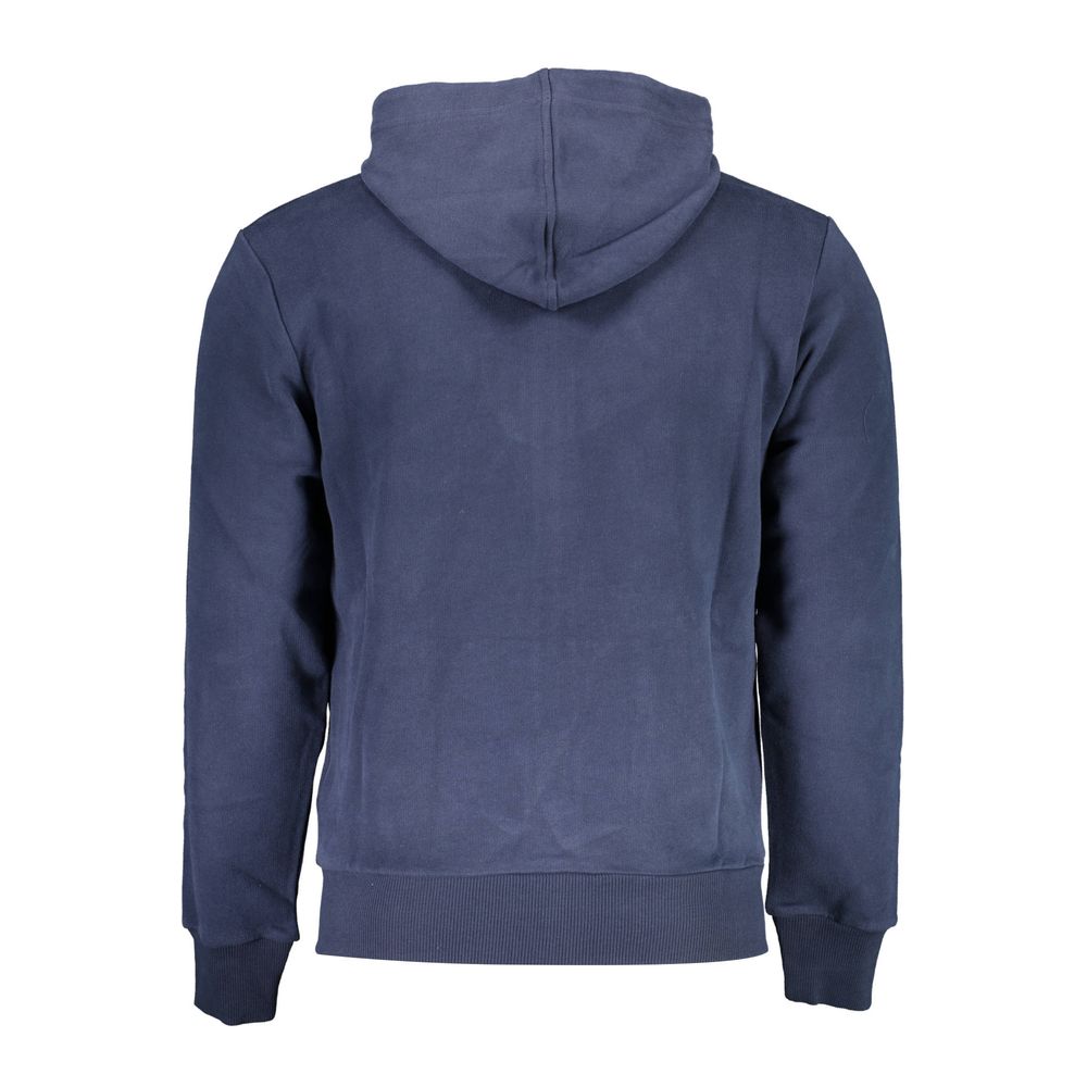 La Martina Blue Cotton Men's Hooded Sweater La Martina