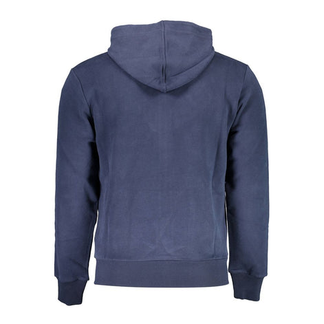 La Martina Blue Cotton Men's Hooded Sweater La Martina