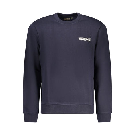 Napapijri Blu Cotton Men Sweatshirt Napapijri