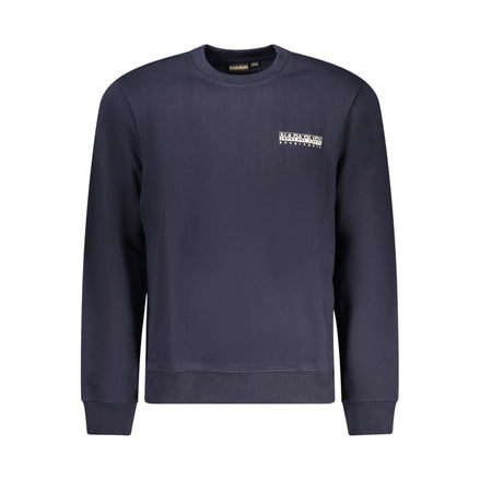Napapijri Blu Cotton Men Sweatshirt Napapijri