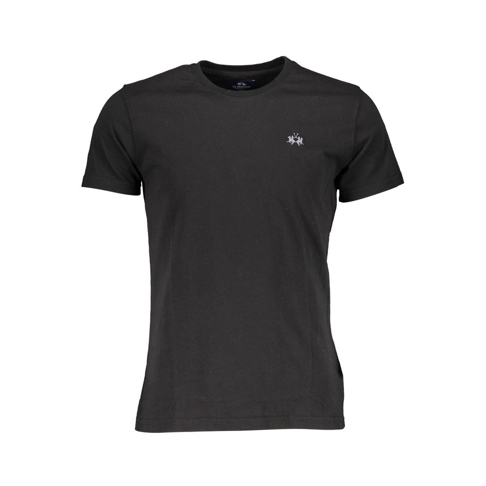 La Martina Black Cotton Men's T-Shirt La Martina