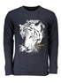 Cavalli Class Blue Cotton Men Sweatshirt Cavalli Class