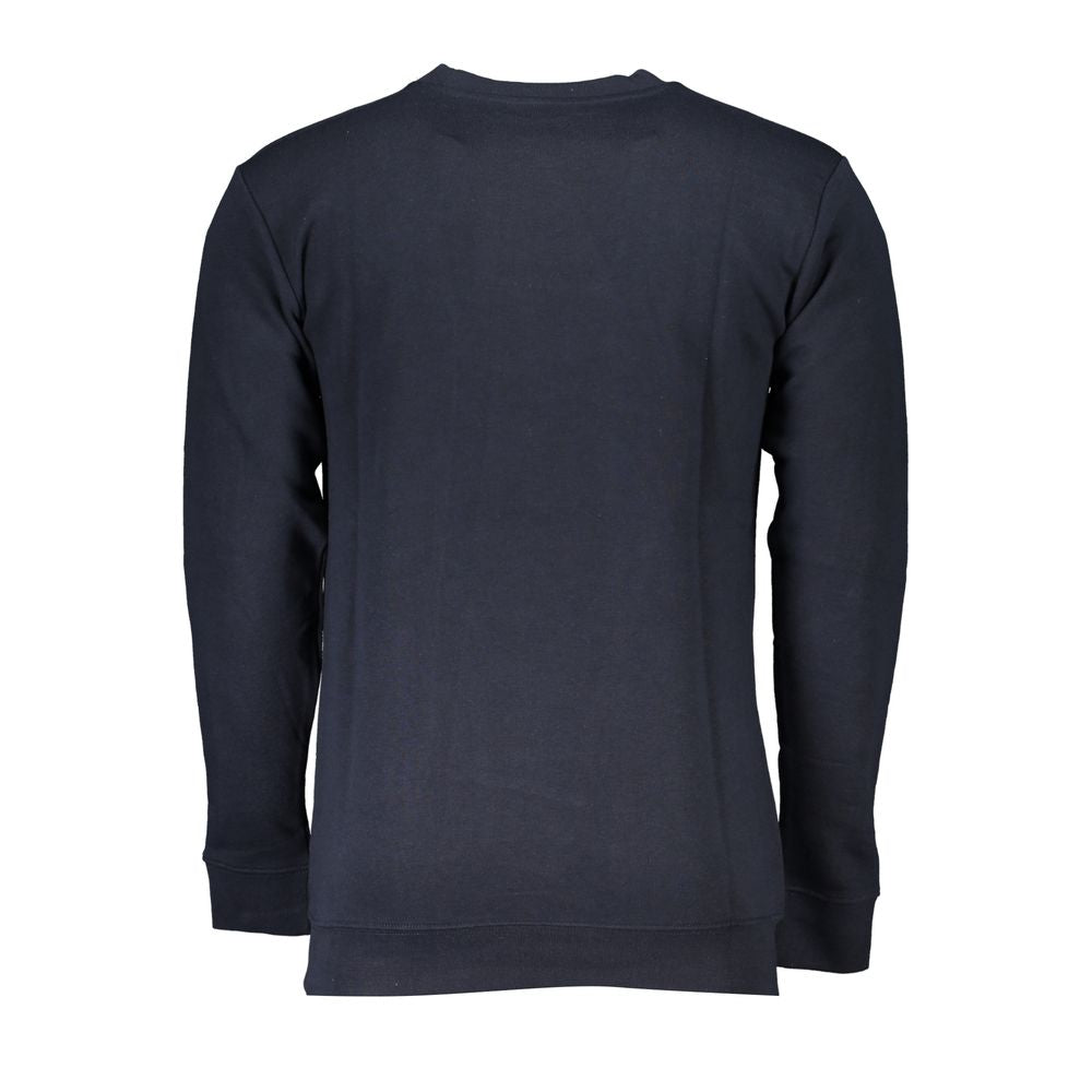 Cavalli Class Blue Cotton Men Sweatshirt Cavalli Class