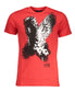 Cavalli Class Rosso Cotton Mens T-Shirt Cavalli Class
