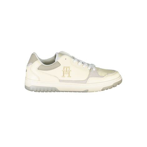 Tommy Hilfiger Beige Sports Sneakers with Unique Embroidery Tommy Hilfiger