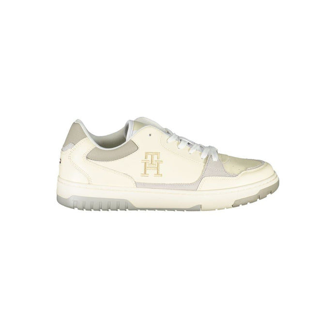 Tommy Hilfiger Beige Sports Sneakers with Unique Embroidery Tommy Hilfiger