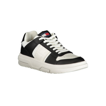 Tommy Hilfiger Black Leather Women Sneaker Tommy Hilfiger