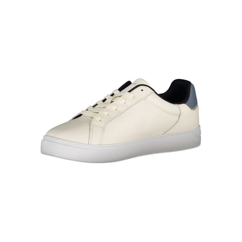 Tommy Hilfiger Beige Leather Women Sneaker Tommy Hilfiger