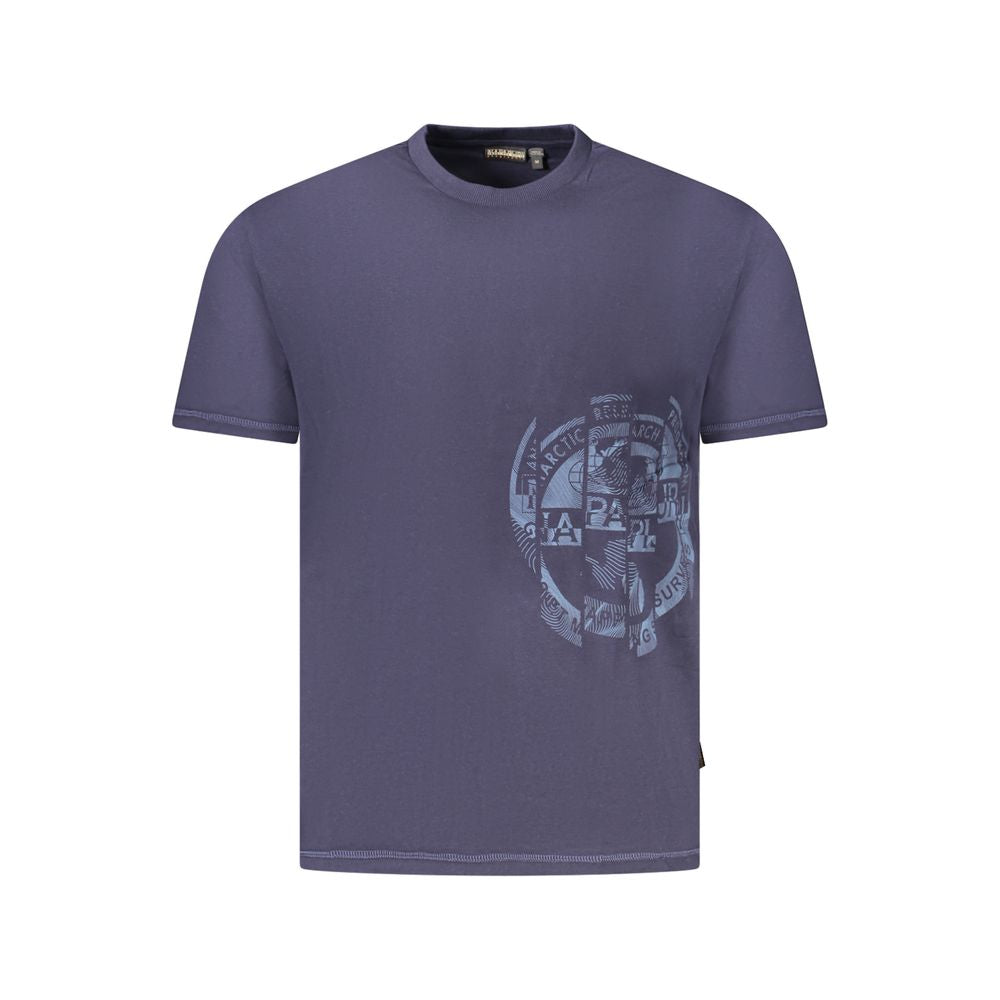 Napapijri Blue Cotton Men T-Shirt Napapijri